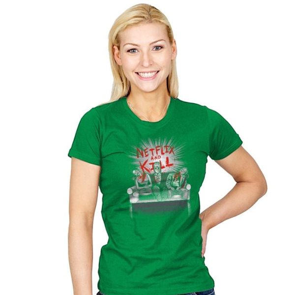 'Flix and Kill Exclusive - Womens T-Shirts RIPT Apparel Small / Kelly