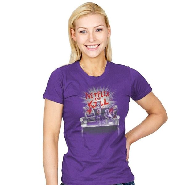 'Flix and Kill Exclusive - Womens T-Shirts RIPT Apparel Small / Purple