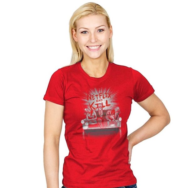 'Flix and Kill Exclusive - Womens T-Shirts RIPT Apparel Small / Red