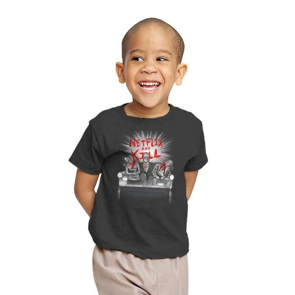 'Flix and Kill Exclusive - Youth T-Shirts RIPT Apparel X-small / Charcoal