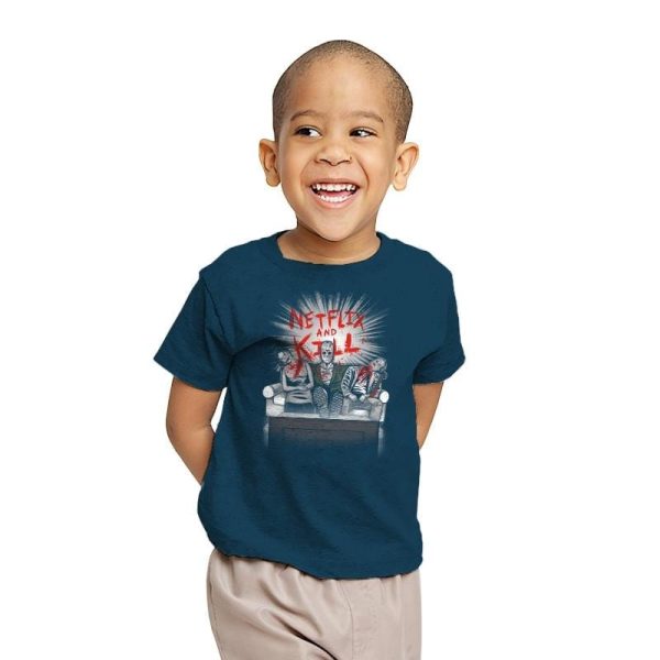 'Flix and Kill Exclusive - Youth T-Shirts RIPT Apparel X-small / Indigo