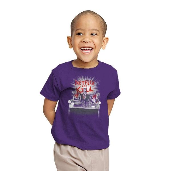 'Flix and Kill Exclusive - Youth T-Shirts RIPT Apparel X-small / Purple