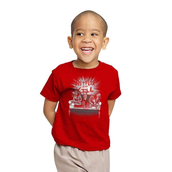 'Flix and Kill Exclusive - Youth T-Shirts RIPT Apparel X-small / Red