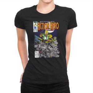 Action Hero - Womens Premium T-Shirts RIPT Apparel Small / Black