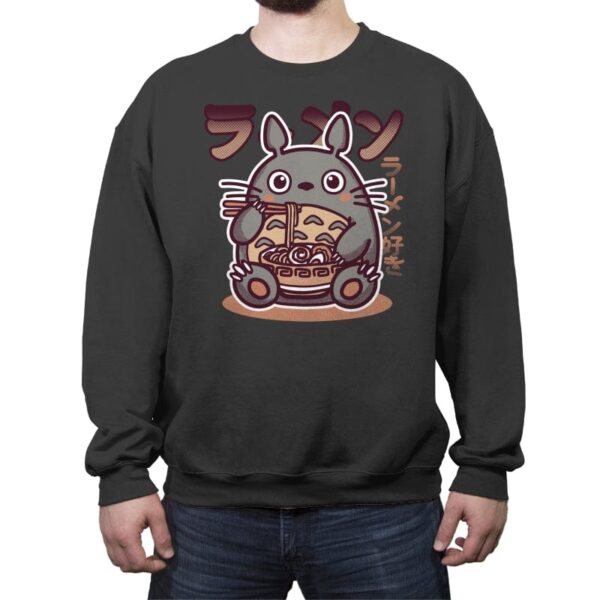 Cats Love Ramen - Crew Neck Sweatshirt Crew Neck Sweatshirt RIPT Apparel Small / Charcoal