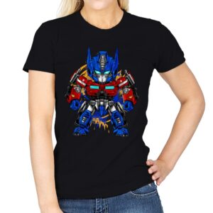 Chibi Optimus - Womens T-Shirts RIPT Apparel Small / Black