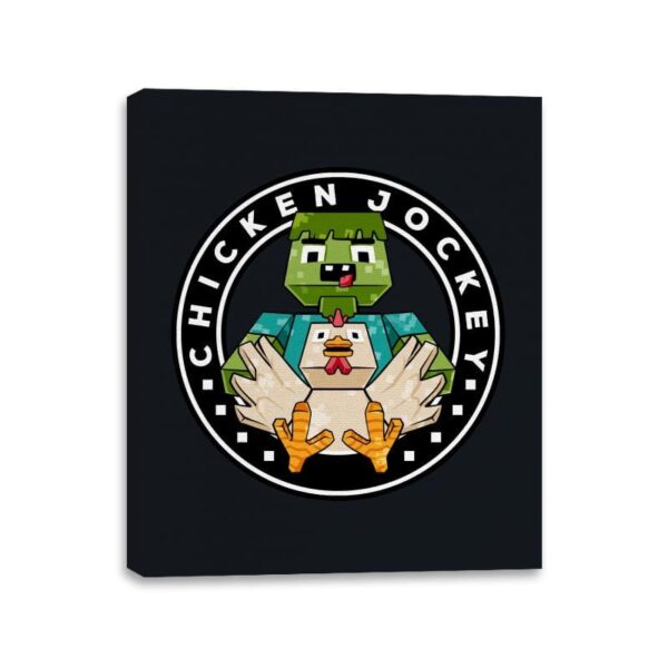 Chicken Cube Lover  - Canvas Wraps Canvas Wraps RIPT Apparel 11x14 / Black