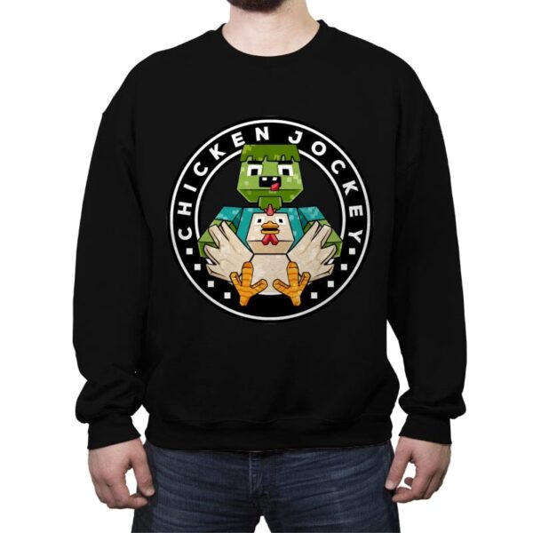 Chicken Cube Lover  - Crew Neck Sweatshirt Crew Neck Sweatshirt RIPT Apparel Small / Black