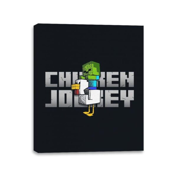 Chicken Jockey - Canvas Wraps Canvas Wraps RIPT Apparel 11x14 / Black