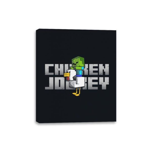 Chicken Jockey - Canvas Wraps Canvas Wraps RIPT Apparel 8x10 / Black