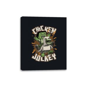 Chicken Kid Cube Game - Green - Canvas Wraps Canvas Wraps RIPT Apparel 8x10 / Black