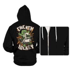 Chicken Kid Cube Game - Green - Hoodies Hoodies RIPT Apparel Small / Black