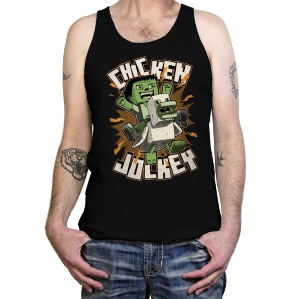 Chicken Kid Cube Game - Green - Tanktop Tanktop RIPT Apparel X-Small / Black