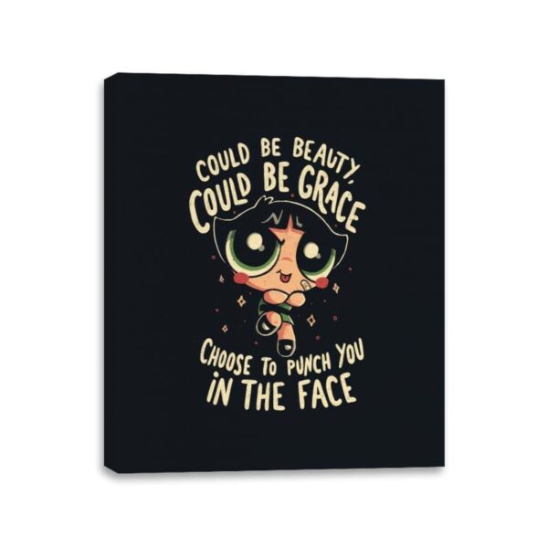 Choose To Punch You In The Face - Canvas Wraps Canvas Wraps RIPT Apparel 11x14 / Black