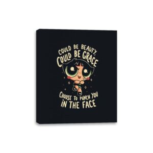Choose To Punch You In The Face - Canvas Wraps Canvas Wraps RIPT Apparel 8x10 / Black