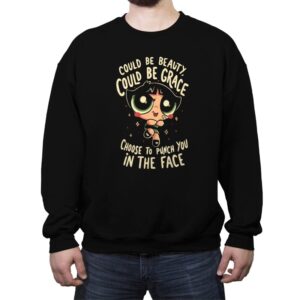 Choose To Punch You In The Face - Crew Neck Sweatshirt Crew Neck Sweatshirt RIPT Apparel Small / Black