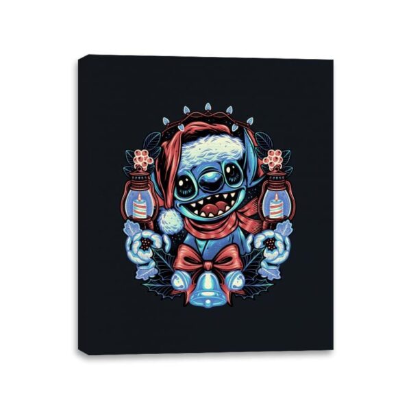 Christmas Alien - Canvas Wraps Canvas Wraps RIPT Apparel 11x14 / Black