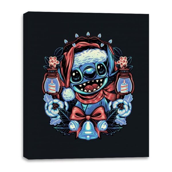 Christmas Alien - Canvas Wraps Canvas Wraps RIPT Apparel 16x20 / Black