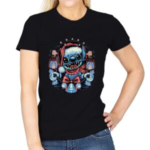 Christmas Alien - Womens T-Shirts RIPT Apparel Small / Black