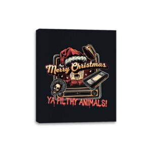 Christmas Animals - Canvas Wraps Canvas Wraps RIPT Apparel 8x10 / Black