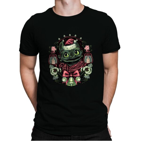 Christmas Dragon - Mens Premium T-Shirts RIPT Apparel Small / Black