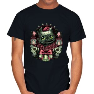 Christmas Dragon - Mens T-Shirts RIPT Apparel Small / Black
