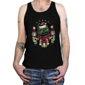 Christmas Dragon - Tanktop Tanktop RIPT Apparel X-Small / Black