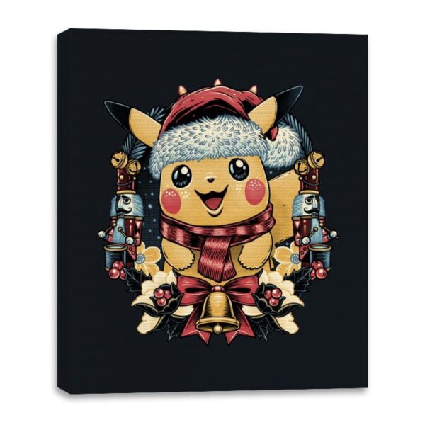 Christmas Electricity - Canvas Wraps Canvas Wraps RIPT Apparel 16x20 / Black