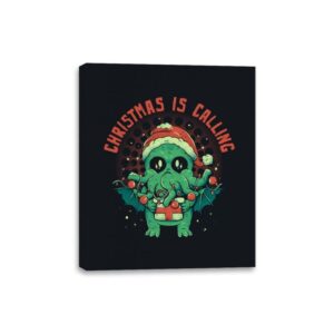 Christmas is Calling - Canvas Wraps Canvas Wraps RIPT Apparel 8x10 / Black