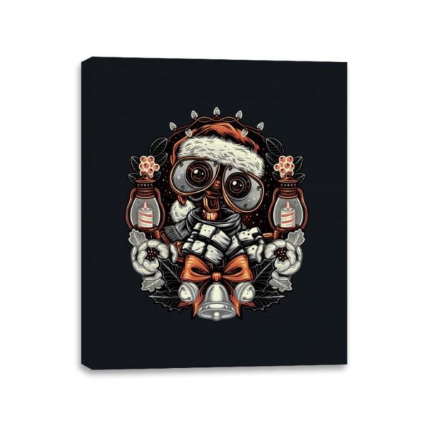 Christmas Robot - Canvas Wraps Canvas Wraps RIPT Apparel 11x14 / Black