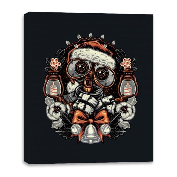 Christmas Robot - Canvas Wraps Canvas Wraps RIPT Apparel 16x20 / Black
