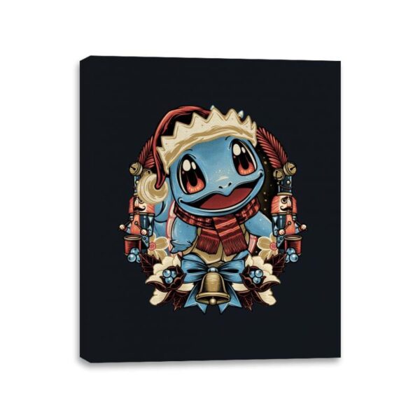 Christmas Turtle - Canvas Wraps Canvas Wraps RIPT Apparel 11x14 / Black