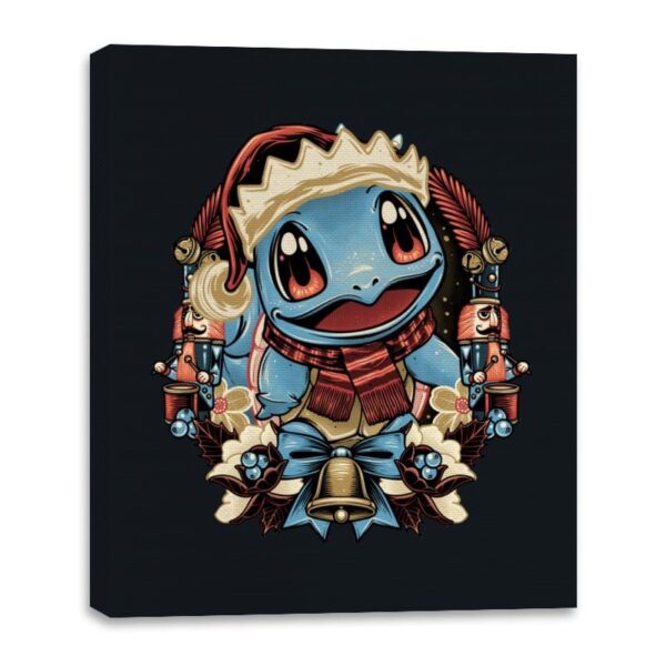 Christmas Turtle - Canvas Wraps Canvas Wraps RIPT Apparel 16x20 / Black
