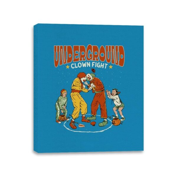 Clown Fight - Canvas Wraps Canvas Wraps RIPT Apparel 11x14 / Sapphire