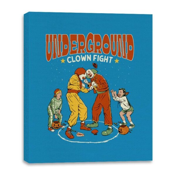 Clown Fight - Canvas Wraps Canvas Wraps RIPT Apparel 16x20 / Sapphire