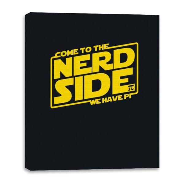 Come to the Nerd Side - Canvas Wraps Canvas Wraps RIPT Apparel 16x20 / Black