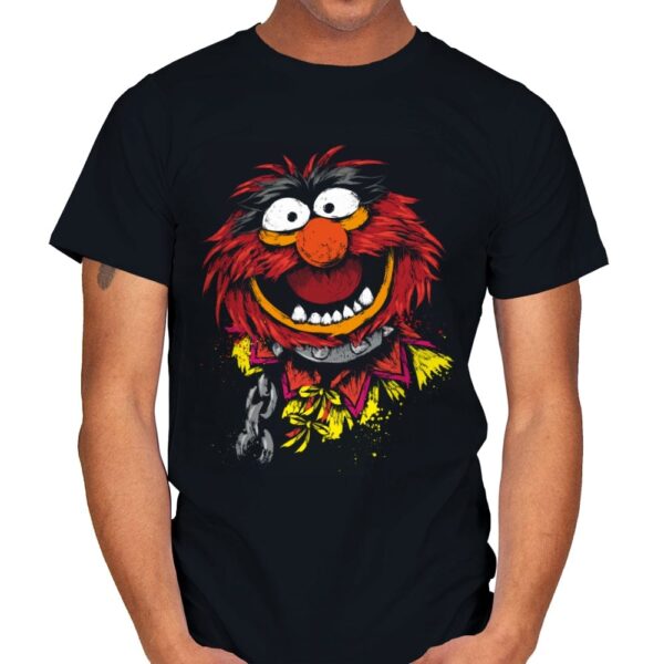 Crazy Drummer - Mens T-Shirts RIPT Apparel Small / Black