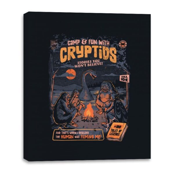 Cryptids Camp - Canvas Wraps Canvas Wraps RIPT Apparel 16x20 / Black