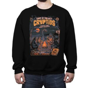 Cryptids Camp - Crew Neck Sweatshirt Crew Neck Sweatshirt RIPT Apparel Small / Black