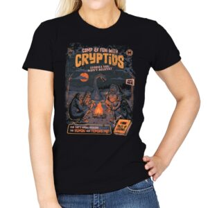 Cryptids Camp - Womens T-Shirts RIPT Apparel Small / Black