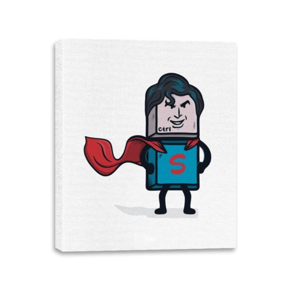 Ctrl S-uperhero - Canvas Wraps Canvas Wraps RIPT Apparel 11x14 / White