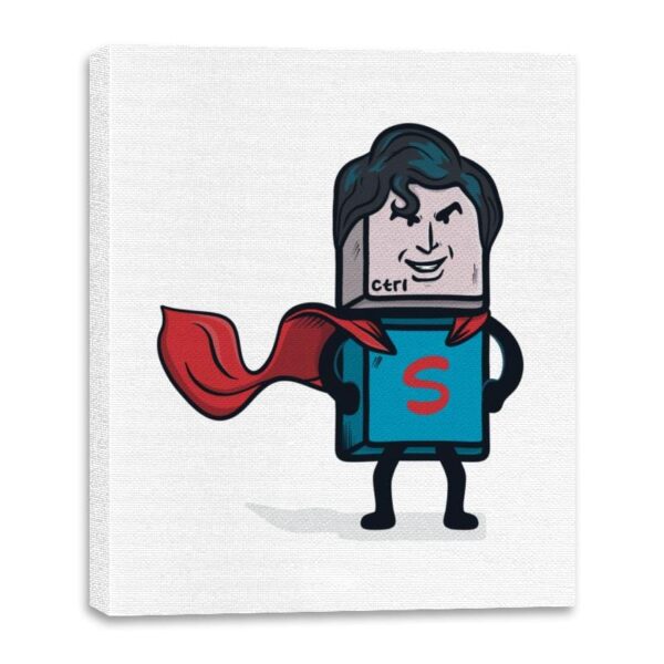 Ctrl S-uperhero - Canvas Wraps Canvas Wraps RIPT Apparel 16x20 / White