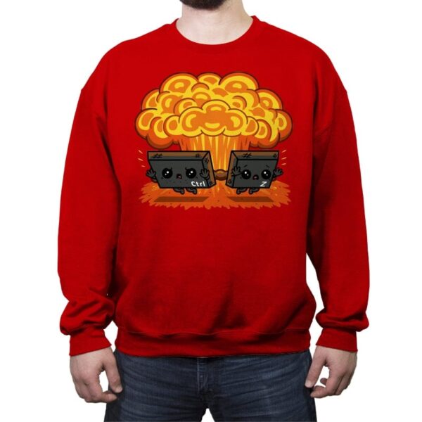 Ctrl Z Mission! - Crew Neck Sweatshirt Crew Neck Sweatshirt RIPT Apparel Small / Red
