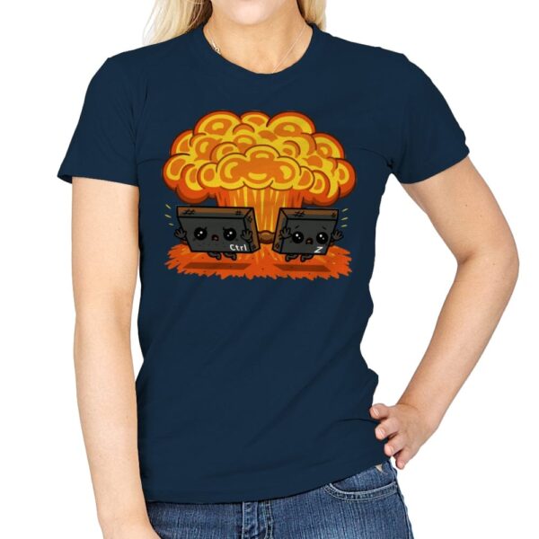 Ctrl Z Mission! - Womens T-Shirts RIPT Apparel Small / Navy