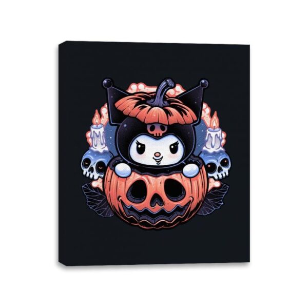 Cute Little Pumpkin - Canvas Wraps Canvas Wraps RIPT Apparel 11x14 / Black