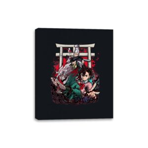 Dandadan Trinity - Canvas Wraps Canvas Wraps RIPT Apparel 8x10 / Black