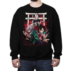 Dandadan Trinity - Crew Neck Sweatshirt Crew Neck Sweatshirt RIPT Apparel Small / Black