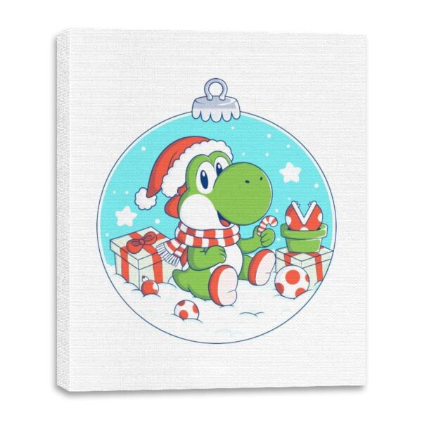 Dino Christmas - Canvas Wraps Canvas Wraps RIPT Apparel 16x20 / White