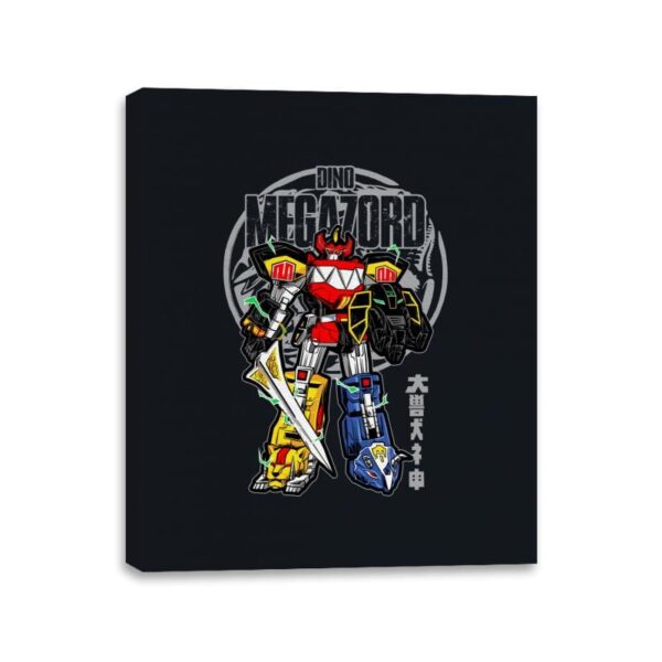 Dino Megazord - Canvas Wraps Canvas Wraps RIPT Apparel 11x14 / Black