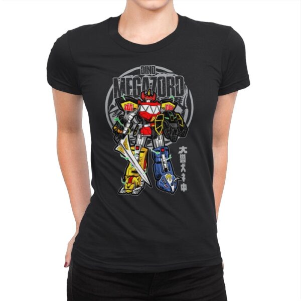 Dino Megazord - Womens Premium T-Shirts RIPT Apparel Small / Black